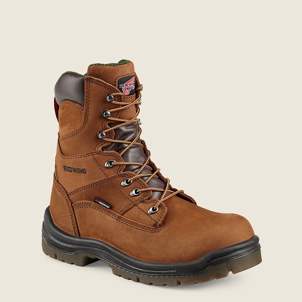 Red Wing Safety Bot Erkek - King Toe® - 8-Inch Insulated Waterproof Toe - Kahverengi - 46XHNYOVA